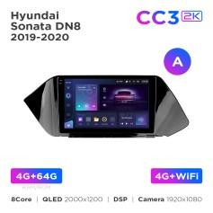 Radio samochodowe Teyes CC3 2k 4+64 Gb Hyundai Sonata DN8 (1 Din) 2019-2020 (A) 10"
