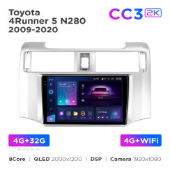Radio samochodowe Teyes CC3 2k 4+32 Gb Toyota 4Runner 5 N280 2009-2020 9"
