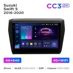 Radio samochodowe Teyes CC3 2k 4+64 Gb Suzuki Swift 5 2016-2020 9"