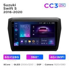 Radio samochodowe Teyes CC3 2k 6+128 Gb 360° Suzuki Swift 5 2016-2020 9"