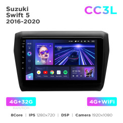 Radio samochodowe do Suzuki Swift 5 2016-2020 Teyes CC3L 4+32 Gb 9"