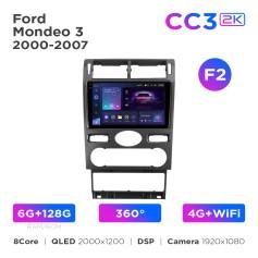 Radio samochodowe Teyes CC3 2k 6+128 Gb 360° Ford Mondeo 3 2000-2007 (F2) 9