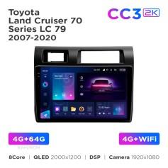 Radio samochodowe Teyes CC3 2k 4+64 Gb Toyota Land Cruiser 70 Series LC 79 2007-2020 9"
