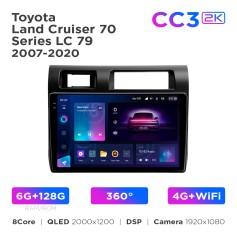 Radio samochodowe Teyes CC3 2k 6+128 Gb 360° Toyota Land Cruiser 70 Series LC 79 2007-2020 9