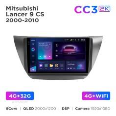 Radio samochodowe Teyes CC3 2k 4+32 Gb Mitsubishi Lancer 9 CS 2000-2010 9"