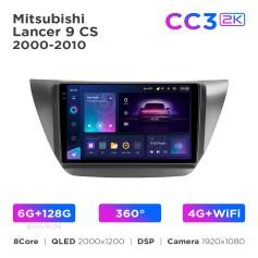 Radio samochodowe Teyes CC3 2k 6+128 Gb 360° Mitsubishi Lancer 9 CS 2000-2010 9"