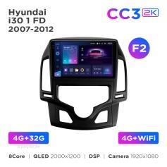 Radio samochodowe Teyes CC3 2k 4+32 Gb Hyundai i30 1 FD 2007-2012 (F2) 9"