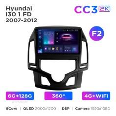 Radio samochodowe Teyes CC3 2k 6+128 Gb 360° Hyundai i30 1 FD 2007-2012 (F2) 9"