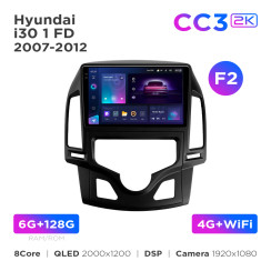 Radio samochodowe Teyes CC3 2k 6+128 Gb Hyundai i30 1 FD 2007-2012 (F2) 9