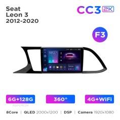 Radio samochodowe Teyes CC3 2k 6+128 Gb 360° Seat Leon 3 2012-2020 (F3) 9"