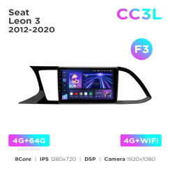 Radio samochodowe Teyes CC3L 4+64 Gb Seat Leon 3 2012-2020 (F3) 9"