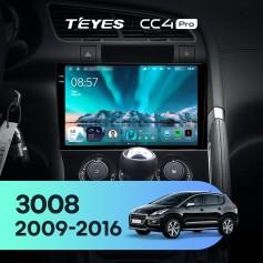 Radio samochodowe Teyes CC4 Pro 2k 12+256 Gb Peugeot 3008 1 2009-2016 (F1) 9"