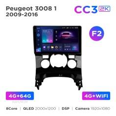 Radio samochodowe Teyes CC3 2k 4+64 Gb Peugeot 3008 1 2009-2016 (F2) 9"