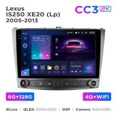 Radio samochodowe Teyes CC3 2k 6+128 Gb Lexus IS250 XE20 (Lp) 2005-2013 10"