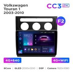 Radio samochodowe Teyes CC3 2k 4+64 Gb Volkswagen Touran 1 2003-2010 (F2) 10"