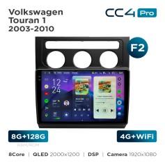 Radio samochodowe Teyes CC4 Pro 2k 8+128 Gb Volkswagen Touran 1 2003-2010 (F2) 10"