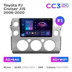 Radio samochodowe Teyes CC3 2k 4+64 Gb Toyota FJ Cruiser J15 2006-2020 (F1) 9"