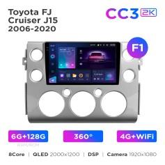 Radio samochodowe Teyes CC3 2k 6+128 Gb 360° Toyota FJ Cruiser J15 2006-2020 (F1) 9"