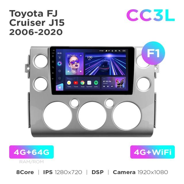 Radio samochodowe Teyes CC3L 4+64 Gb Toyota FJ Cruiser J15 2006-2020 (F1) 9"