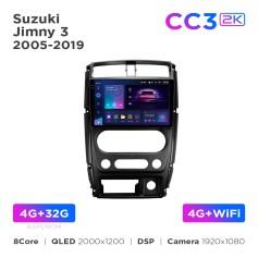 Radio samochodowe Teyes CC3 2k 4+32 Gb Suzuki Jimny 3 2005-2019 9"
