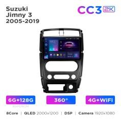 Radio samochodowe Teyes CC3 2k 6+128 Gb 360° Suzuki Jimny 3 2005-2019 9"