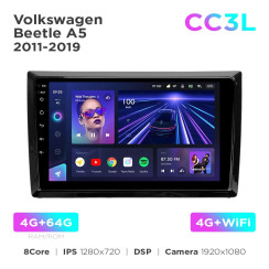 Radio samochodowe Teyes CC3L 4+64 Gb Volkswagen Beetle A5 2011-2019 9"