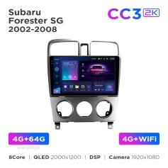 Radio samochodowe do Subaru Forester SG 2002-2008 Teyes CC3L 4+32 Gb 9"