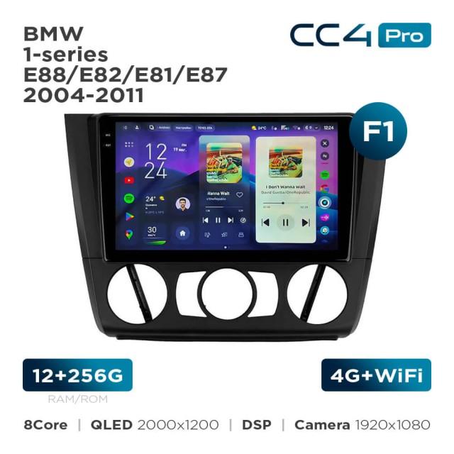 Radio samochodowe Teyes CC4 Pro 2k 12+256 Gb BMW 1-series E88/E82/E81/E87 2004-2011 (F1) 9"