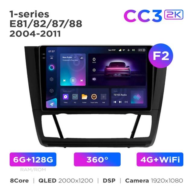 Radio samochodowe Teyes CC3 2k 6+128 Gb 360° BMW 1-series E88/E82/E81/E87 2004-2011 (F2) 9"
