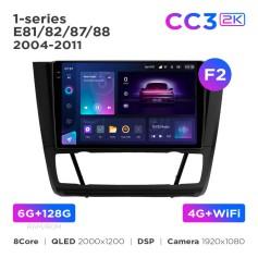 Radio samochodowe Teyes CC3 2k 6+128 Gb BMW 1-series E88/E82/E81/E87 2004-2011 (F2) 9"
