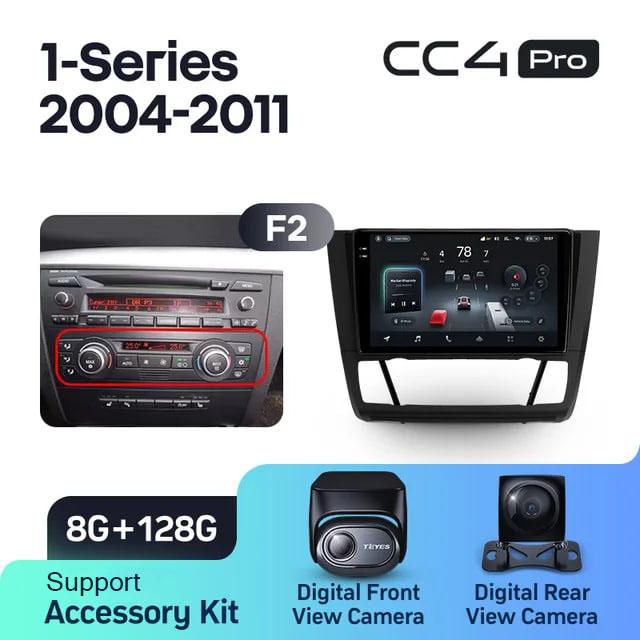 Radio samochodowe Teyes CC4 Pro 2k 8+128 Gb BMW 1-series E88/E82/E81/E87 2004-2011 (F2) 9"