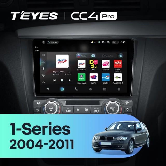 Radio samochodowe Teyes CC4 Pro 2k 8+128 Gb BMW 1-series E88/E82/E81/E87 2004-2011 (F2) 9"
