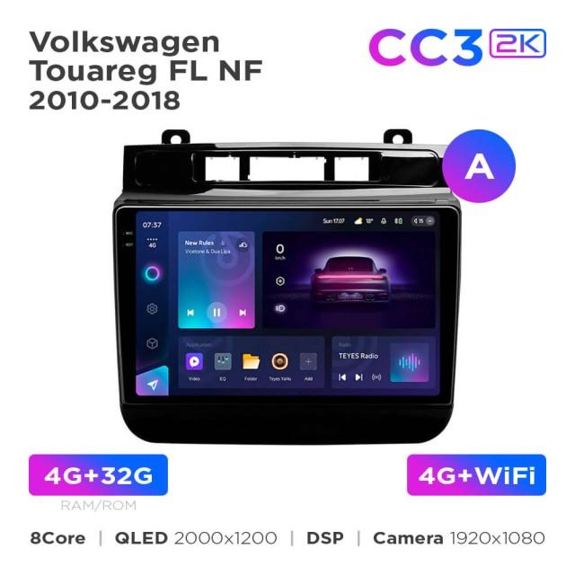 Radio samochodowe Teyes CC3 2k 4+32 Gb Volkswagen Touareg FL NF 2010-2018 (A) 9"
