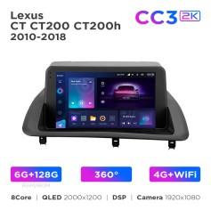 Radio samochodowe Teyes CC3 2k 6+128 Gb 360° Lexus CT CT200 CT200h 2010-2018 9"