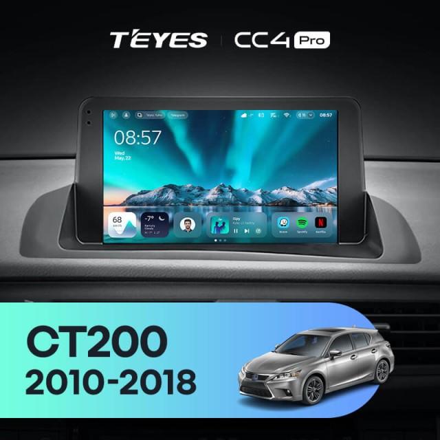 Radio samochodowe Teyes CC4 Pro 2k 8+128 Gb Lexus CT CT200 CT200h 2010-2018 9"