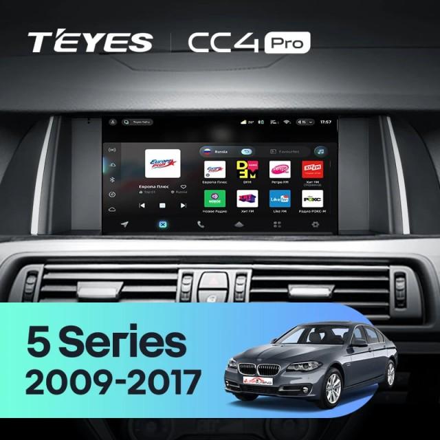 Radio samochodowe Teyes CC4 Pro 2k 8+128 Gb BMW 5-Series F10/F11 CIC 2009-2013 9"