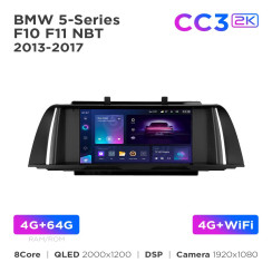 Radio samochodowe Teyes CC3 2k 4+64 Gb BMW 5-Series F10/F11 NBT 2013-2017 9"