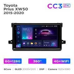 Radio samochodowe Teyes CC3 2k 6+128 Gb 360° Toyota Prius XW50 2015-2020 9