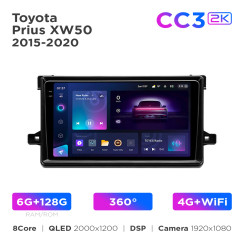 Radio samochodowe Teyes CC3 2k 6+128 Gb 360° Toyota Prius XW50 2015-2020 9
