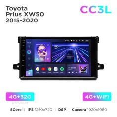 Radio samochodowe do Toyota Prius XW50 2015-2020 Teyes CC3L 4+32 Gb 9"