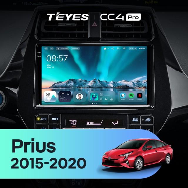 Radio samochodowe Teyes CC4 Pro 2k 12+256 Gb Toyota Prius XW50 2015-2020 9"