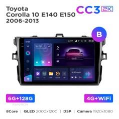Radio samochodowe Teyes CC3 2k 6+128 Gb Toyota Corolla 10 E140 E150 2006-2013 (B) 9"