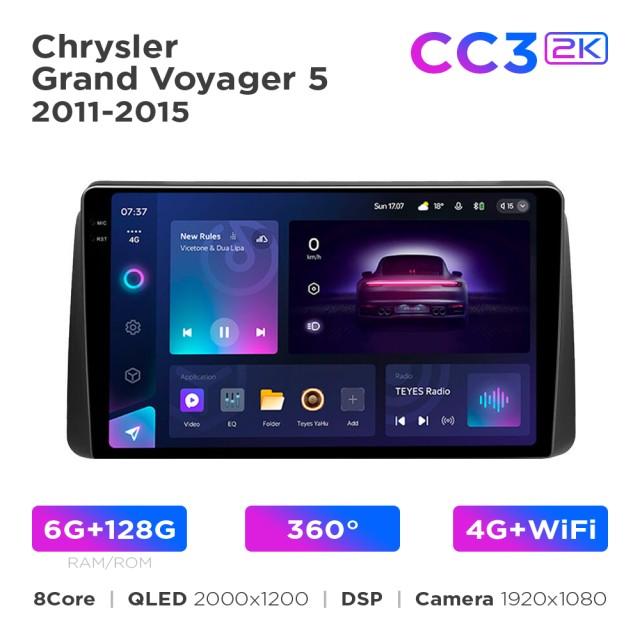Radio samochodowe Teyes CC3 2k 6+128 Gb 360° Chrysler Grand Voyager 5 2011-2015 9