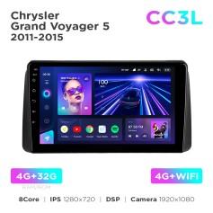Radio samochodowe do Chrysler Grand Voyager 5 2011-2015 Teyes CC3L 4+32 Gb 9"