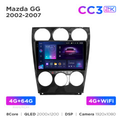 Radio samochodowe Teyes CC3 2k 4+64 Gb Mazda 6 GG 2002-2007 9"