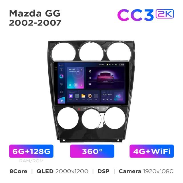 Radio samochodowe Teyes CC3 2k 6+128 Gb 360° Mazda 6 GG 2002-2007 9