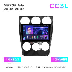 Radio samochodowe do Mazda 6 GG 2002-2007 Teyes CC3L 4+32 Gb 9"