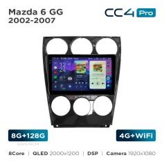 Radio samochodowe Teyes CC4 Pro 2k 8+128 Gb Mazda 6 GG 2002-2007 9"