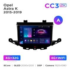 Radio samochodowe Teyes CC3 2k 4+32 Gb Opel Astra K 2015-2022 (A) 9"