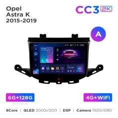 Radio samochodowe Teyes CC3 2k 6+128 Gb Opel Astra K 2015-2022 (A) 9"
